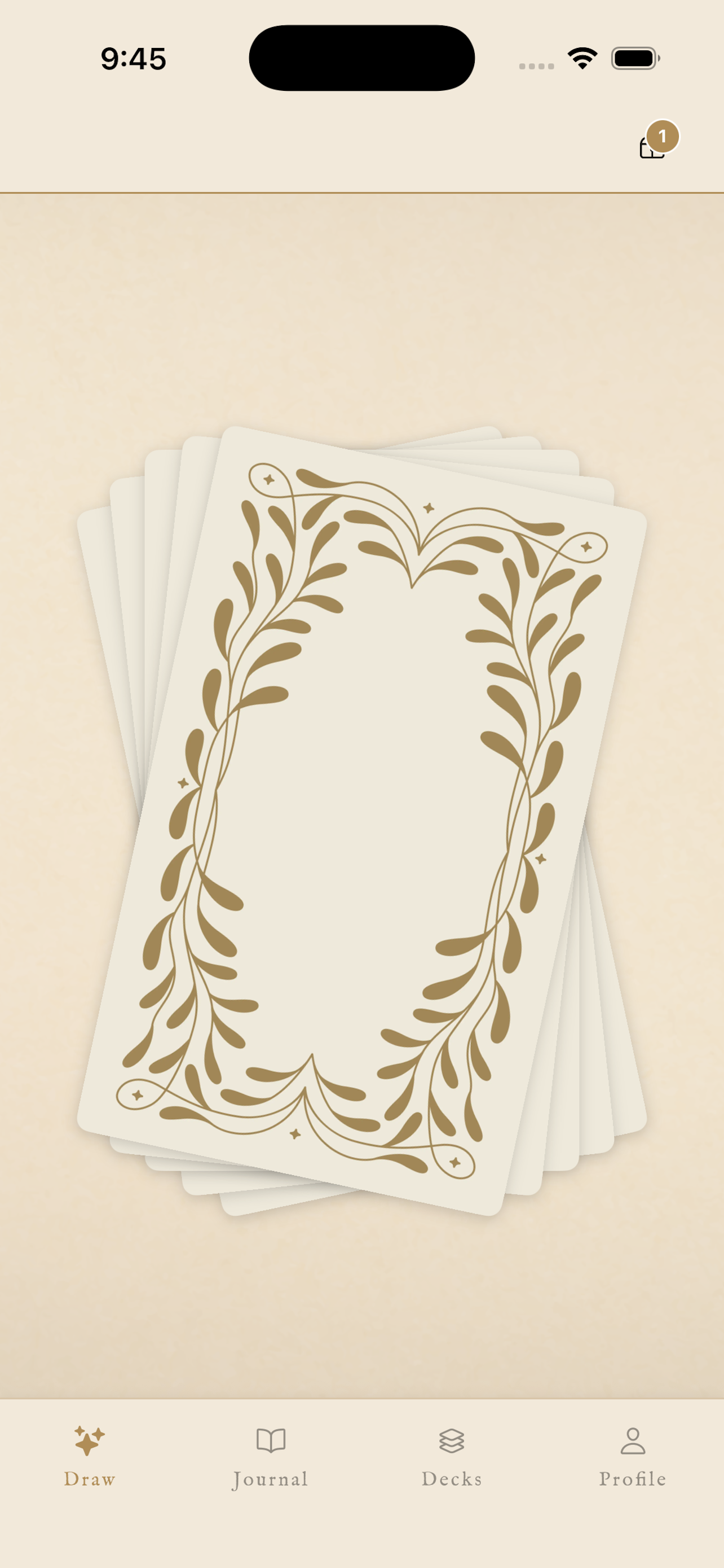 Rebel Spirit Tarot app screenshot showing deck customization